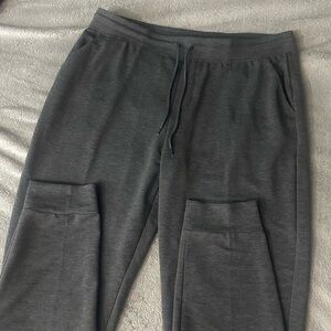 Men's Charcoal Knit Drawstring Pants